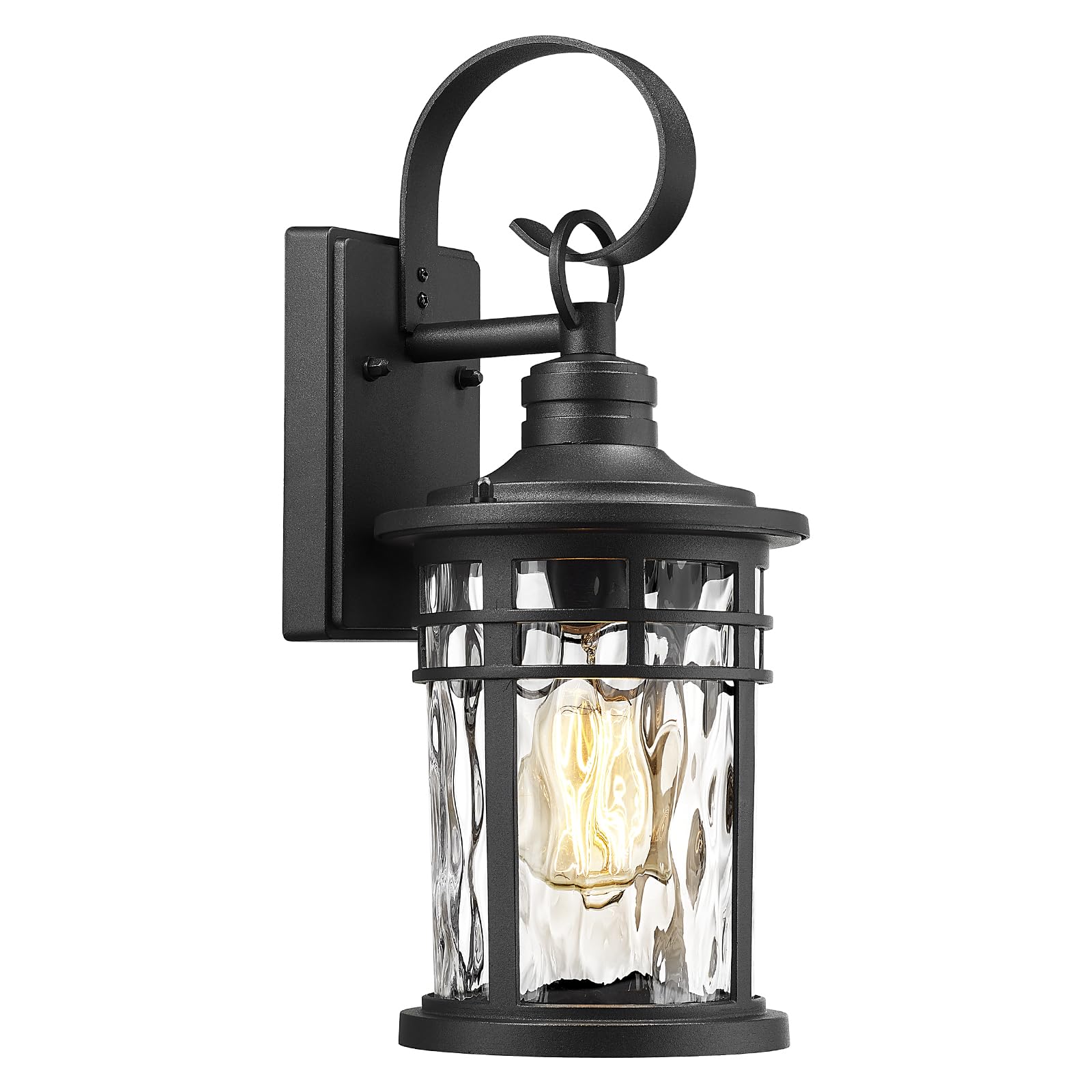 Photo 1 of Darkaway Outdoor Wall Lights,Exterior Lighting Fixtures Wall Mount Porch Lights Waterproof Outdoor Sconce with Water Ripple Glass for House Patio Hallway Garage