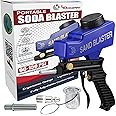 LE LEMATEC Sand Blaster Gun Kit for Paint Removal, Rust & Wood Stripping, Portable Soda Blaster for Air Compressor, 150 PSI Media Blaster for Soda, Aluminum, Sand & Walnut Shells