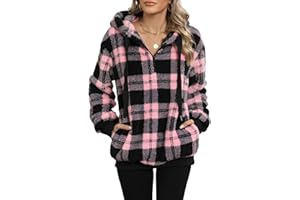 Yanekop Womens Fuzzy Fleece Pullover Oversized Sherpa Jacket Half Zip Pullover Sweaters Winter Faux Fur Jacket Coat