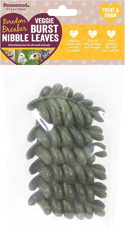 Rosewood Nibble Leaves Veggie Treats for Rabbits & Small Animals 6pc
