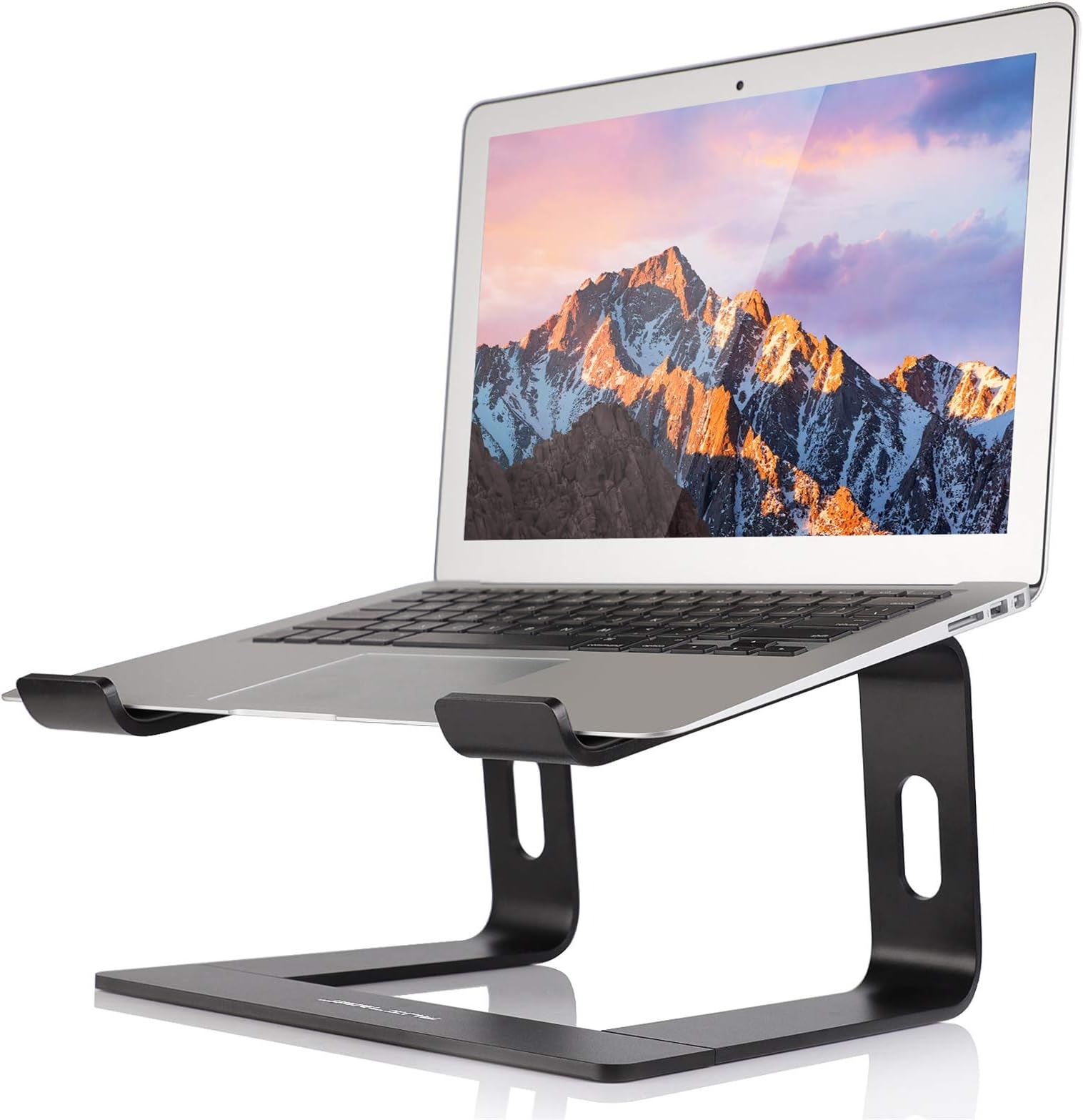 JARLINK Aluminum Laptop Stand, Ergonomic Detachable Laptop Holder Riser Compatible with MacBook Air Pro/Dell XPS/HP/Lenovo (up to 15.6 inches), Black