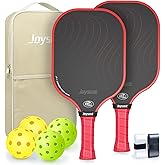 Joysent Pickleball Paddles Set, USAPA Approved Carbon Fiber Pickleball Set with Pickleball Rackets and Indoor Outdoor Pickle Balls, Beginner Pickleball Paddle for Adults Men Women