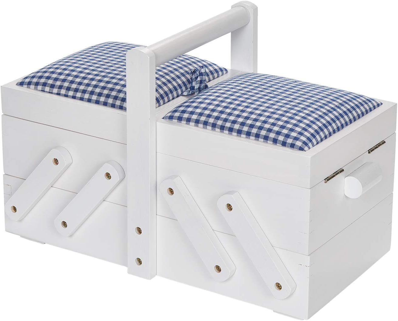 Prym 612577 Sewing Box Wood S White with Fabric - Image 3