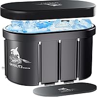 102 Gal Cold Plunge Tub XL for Athletes with Cover, Portable Ice Bath Tub for Cold Water Dip and Recovery, Ice Baths at Home 