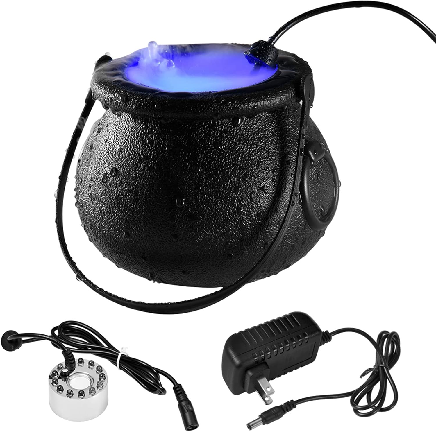 Indoor Fountains & Accessories - Thaisu Halloween Party Mist Maker, Halloween Witch Cauldron Fog Maker with 12 LED Lights,Water Fountain Pond Fog Atomizer,Halloween Party Prop Decorations (Zinc Alloy)