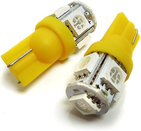 Amazon Nbox プラス Jf1 Jf2 T10 Led ポジションランプ ナンバー灯 ルームランプ 汎用 純正交換 バルブ Led5連 拡散 黄色 アンバー イエロー 2個セット Ledバルブ 車 バイク