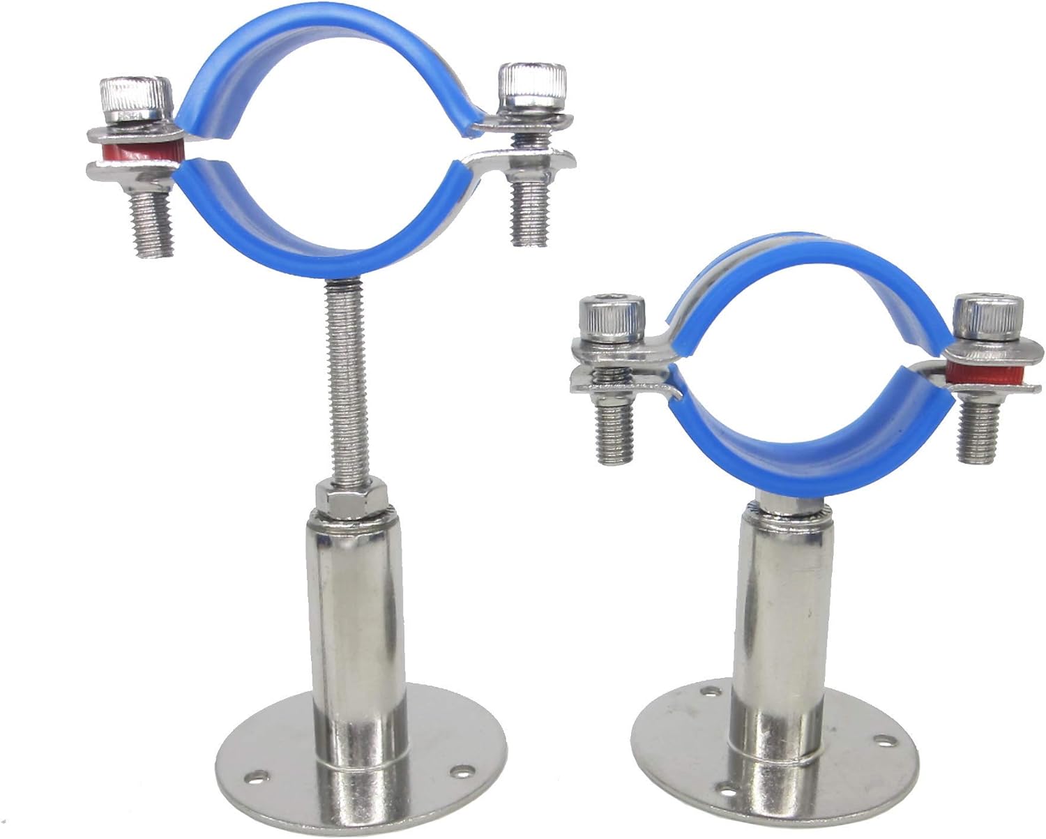 Stainless Steel Wall Mount Ceiling Mount Pipe Supports, Adjustable Pipe