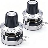 TWTADE / 2pcs Single Turn Rotary Carbon Linear Variable Potentiometer + 2pcs Knob WTH118-2W 1K Ohm