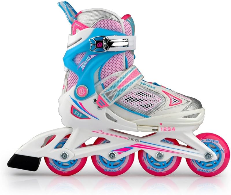 Leuchtrakete Roller Enfant réglable pour Fille Rollers Rose Taille 32