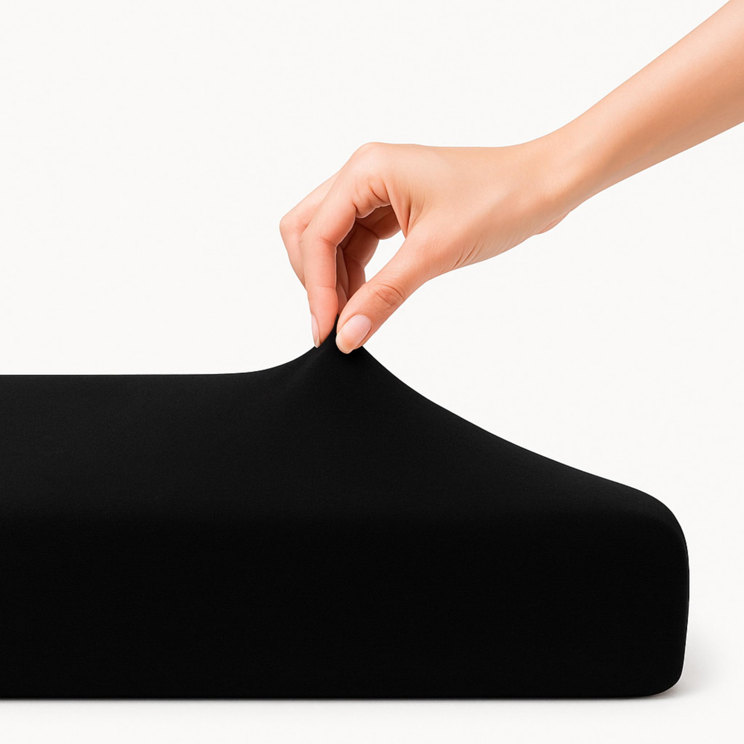 Family Bedding Cotton Thick Jersey Single Bed Fitted Sheet, 100 cm x 200 cm, Black — image 1