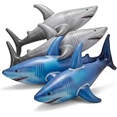23-Inch Inflatable Shark Pool Toys &amp; Birthday Decorations (4-Pack) | Large Blow Up Sharks for Pool Parties, Beach Games, Ocean Theme Birthdays, Summer Decorations &amp; Party Favor Gifts