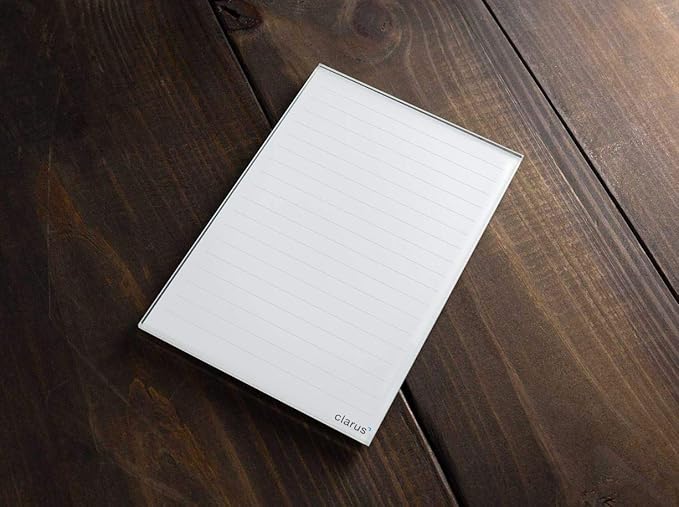 Classic Ruled Mini Glass Dry Erase Notepad Tablet for Business, Desks