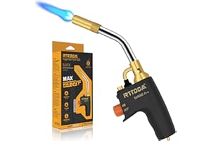 RTTOOA High Intensity Propane Torch Head,GJ-4000pro Trigger Start Torch;MAPP/Propane Gas Torch head in Culinary,Welding Metal Tubes and Loose Rusty Screws（CSA Certified)