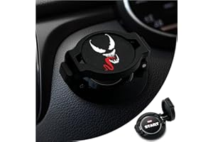 EPOCHHIKE Push Start Button Cover, Engine Start Stop Button Cover, Touch Button Protector Cover, Child Proof Safety for Computer PC Desktop, Car or Motorcycle Interior Decor (Venoom-Black)
