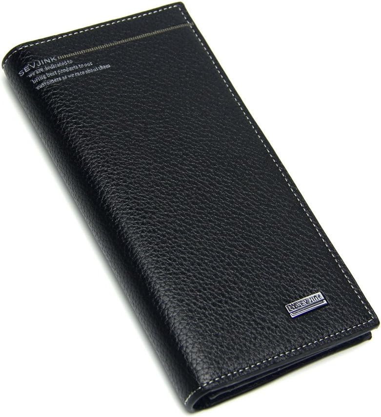 Black Long Wallet Men Purse Business Wallets for men Soft Leather Wallets Male Purses
