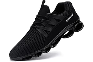 DYKHMILY Women's Safety Toe Sneakers Wide Lightweight Cushion Work Sneakers Slip Resistant Breathable Indestructible Tennis Shoe, D823