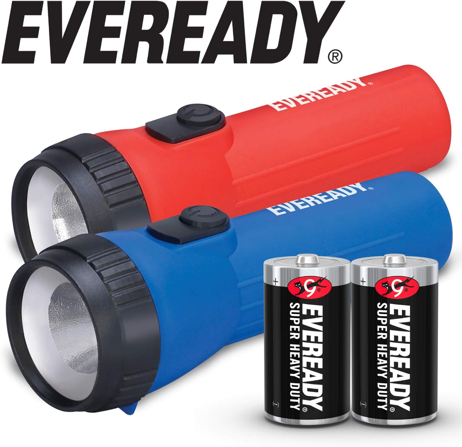 EVEREADY LED Flashlight Multi-Pack, Bright and Durable, Super Long Battery Life, Use for Emergencies, Camping, Outdoor, Batteries Included