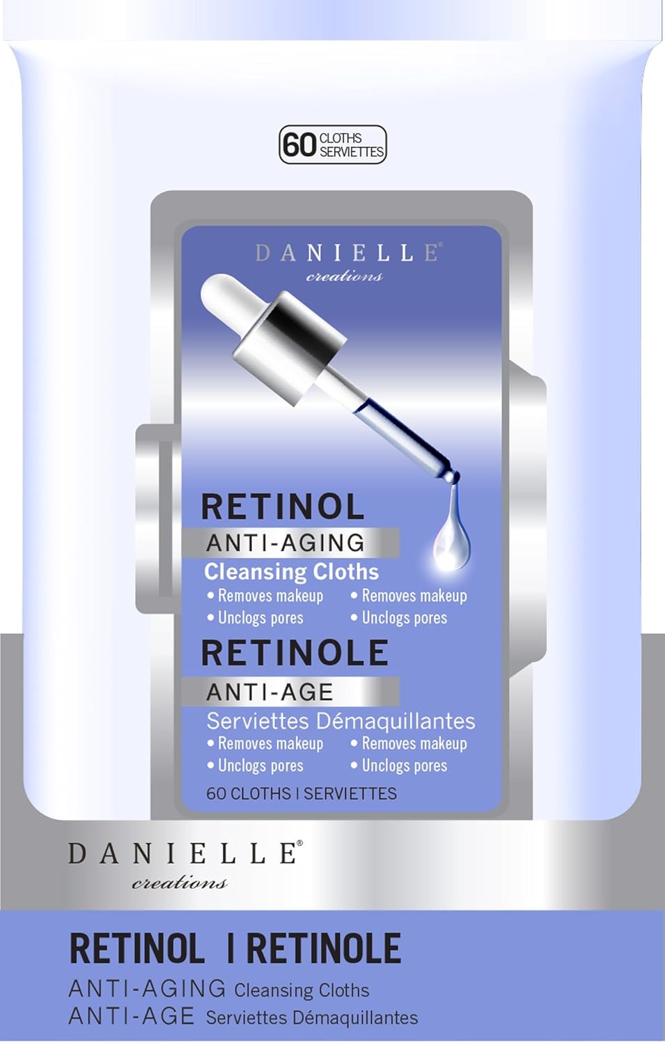 Danielle Creations 60-Count Anti-Aging Retinol Makeup Remover Wipes