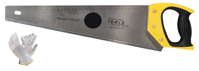 Digital Craft 18 Double Ground Nickel Chromium Steel Hacksaw Hand Saw with Rubber Grip Handle with 7-Teeth