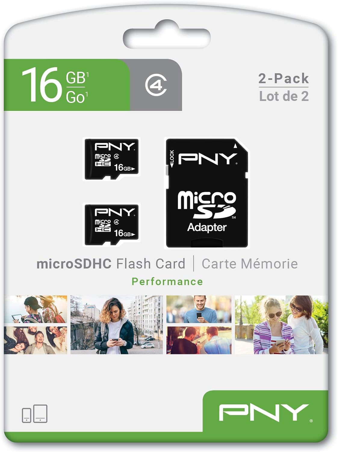 PNY 16GB Performance Class 4 microSD Flash Memory Card 5-Pack (P-SDU16G4X5-MP): Computers & Accessories