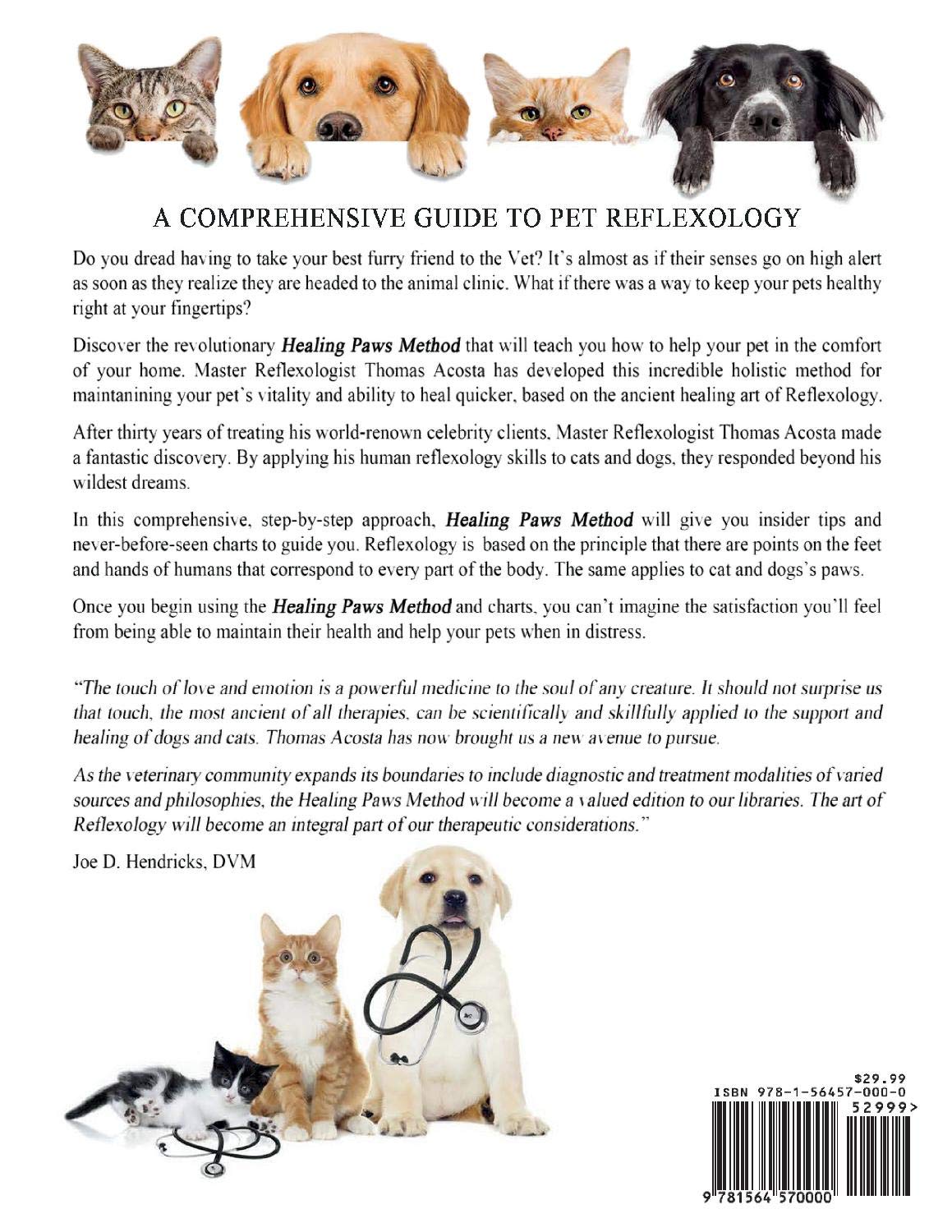 Healing Paws Method How To Heal Calm Your Pet With Reflexology Acosta Thomas Best Joey 9781564570000 Amazon Com Books