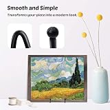 Mocoosy 4 Inch Plate Stands 2 Pack Black Iron Easel Display Stands for Plates view 3