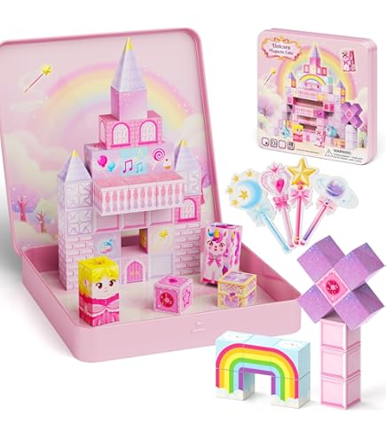 Mini Bloques Magnéticos con Caja Magnética - 60 PCS Bloques de Construcción Magnéticos para Niños de 4 a 8 Años, Juguetes de Viaje con Bloques Magnéticos, Cubos Magnéticos Juguete Apilable STEM Mini Bloques Magnéticos con Caja Magnética - 60 PCS Bloques de Construcción Magnéticos para Niños de 4 a 8 Años, Juguetes de Viaje con Bloques Magnéticos, Cubos Magnéticos Juguete Apilable STEM