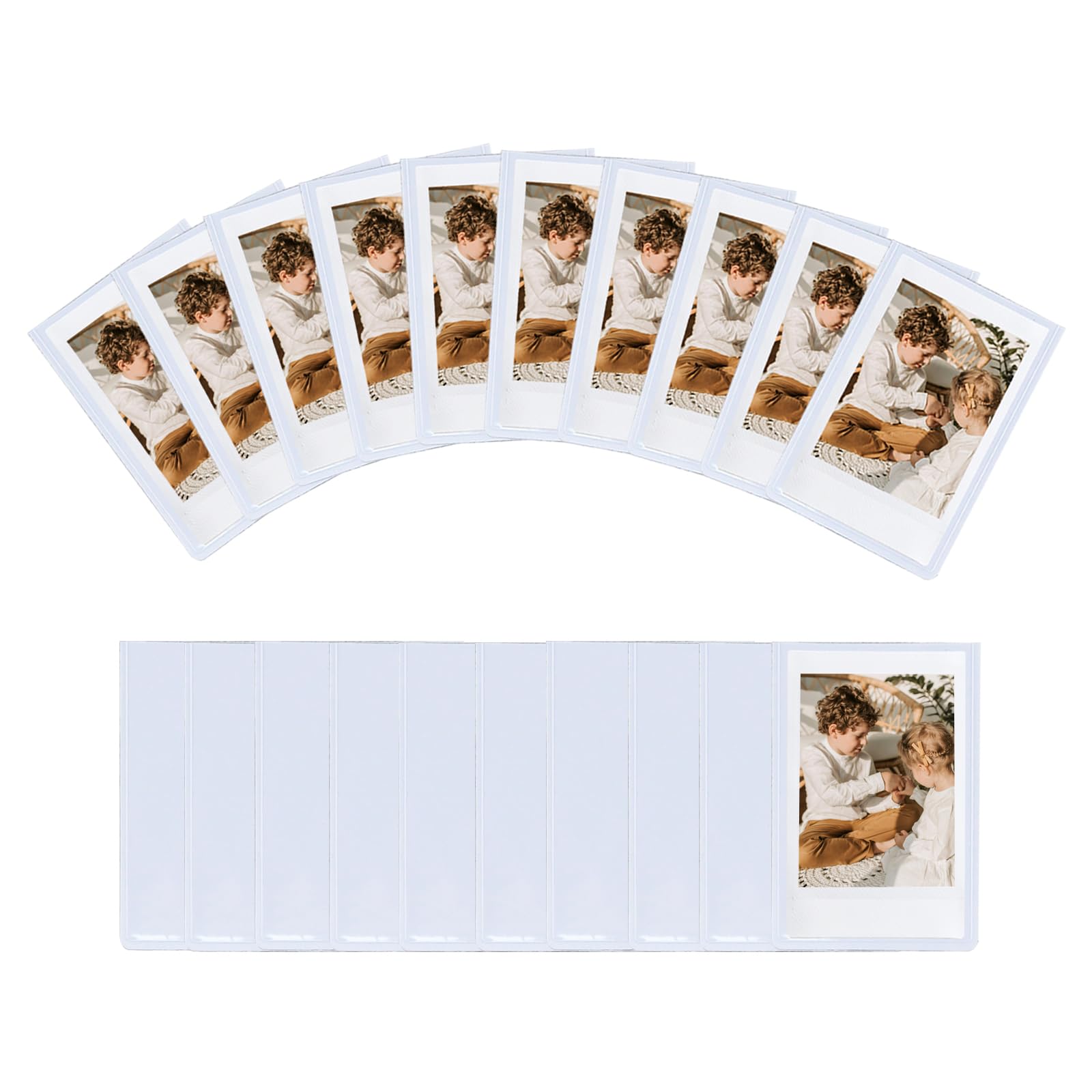 2x3 Small Magnetic Photo Frame,Personalised Mini Magnetic Picture Frames Refrigerator for Fujifilm Instax Mini 12 11 99 90 40 9 8 7 EVO 3 Inch Films, for 5.4cm*8.6cm Pictures (20, White)