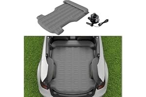 AngLink Tesla Model Y Inflatable Mattress - Portable Tesla Model Y Camping Sleeping Air Pad with Pillow & Air Pump, Car Folding Air Mat Bed, Tesla Boot Accessories for Travel丨Twin Size Gray