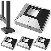 Brukid 1.5" Post Base Cover, Split Type Post Skirt, for Indoor/Outdoor Iron Deck Railing, Stair Post Base Decorative Post Cov