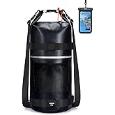 ECOHUB Waterproof Dry Bag for Women Men, 5L/10L/20L Roll Top Lightweight Dry Storage Bag Backpack for Travel Kayaking Hiking Floating with Waterproof Phone Case
