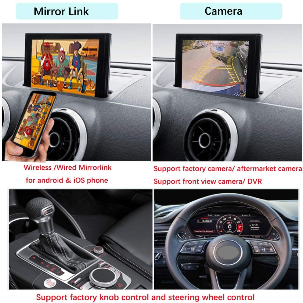 Road Top Wireless Carplay Android Auto Retrofit Kit for Audi A3 2013-2018 Year, Carplay Retrofit Kit Decoder - Image 5