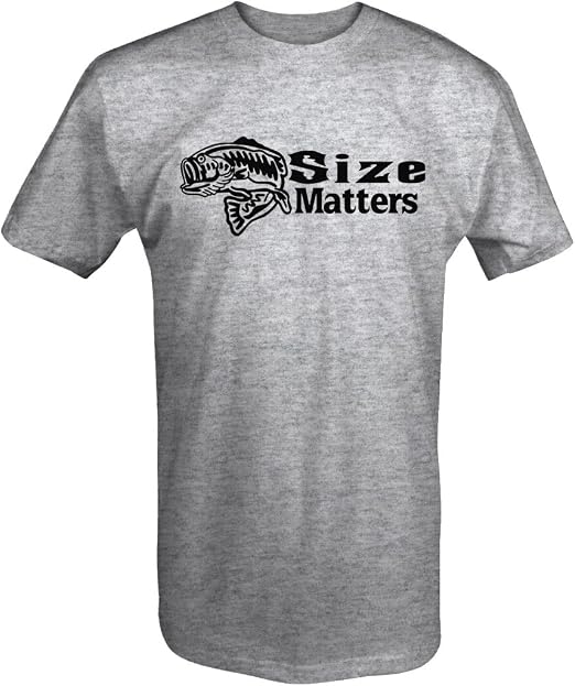 Size Matters Bass Trout Fishing T Shirt 3XL