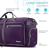 Gonex 150L Large Foldable Duffle Bag with Shoes Compartment Purple view 2
