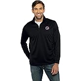 Vantage Apparel Men's Collegiate Micro Mesh Performance Black 1/4 Zip Pullover, Boise State Broncos, 4X-Large