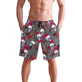visesunny Men's Novelty Beach Shorts Quick Dry Swimwear Sports Running Swim Board Shorts