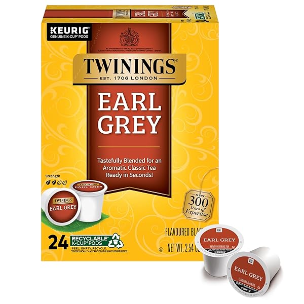 TWININGS EARL GREY BLACK TEA K-CUP PODS FOR...