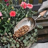Kent & Stowe Stainless Steel Hand Potting Scoop, Ash Wood Handle, Compact view 3
