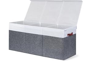 SoftOwl Extra Large Toy Storage Organizer with Lid - Sturdy, Collapsible Toy Chest Storage Box Design - Toys Bin with Dividers for Kids, Nursery, Bedroom, Playroom 37"x16"x14"