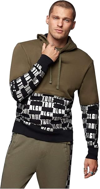 mens monogram tr pullover hoodie