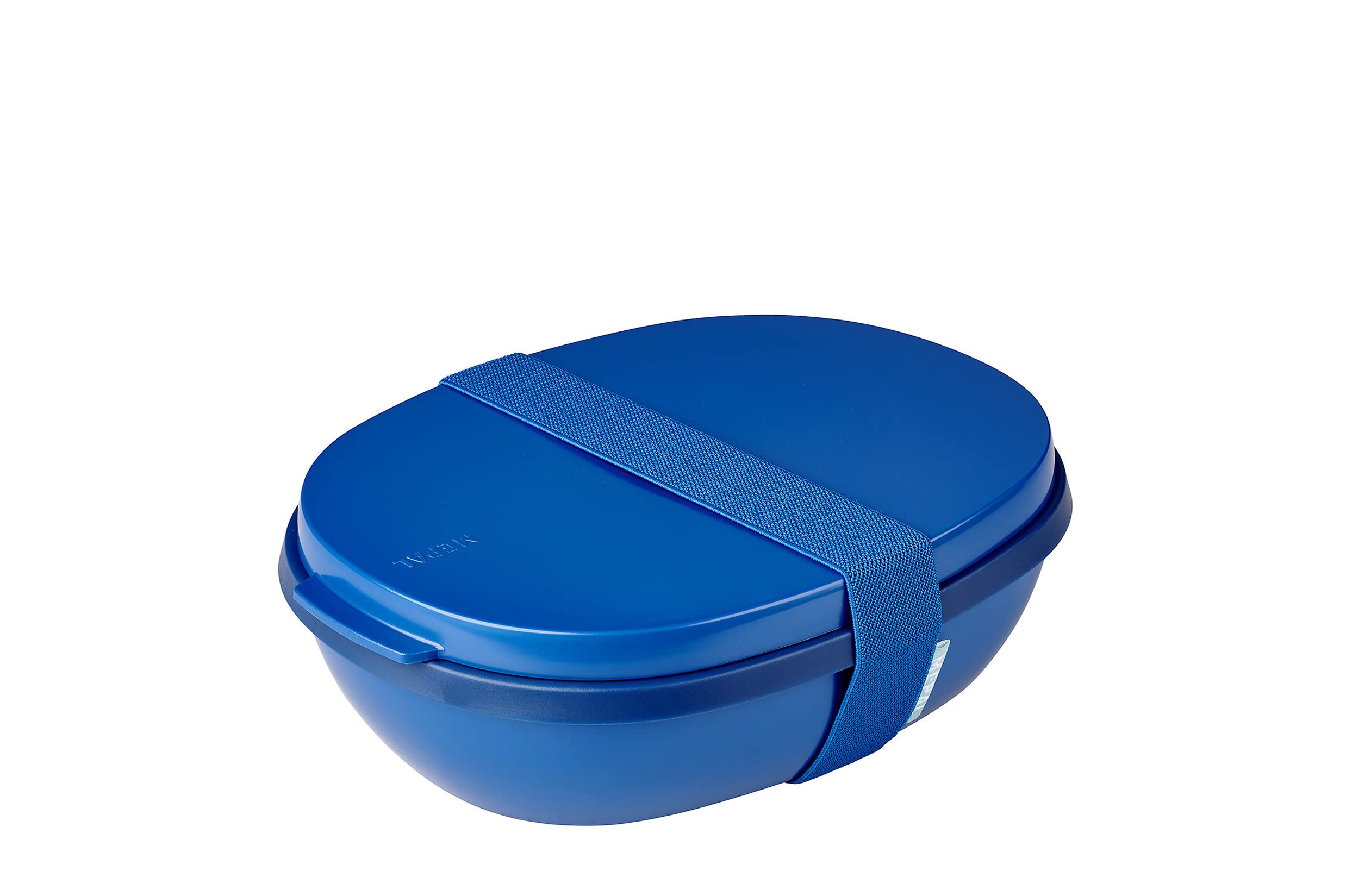 Mepal – Lunchbox Ellipse Duo – Lunch Box for Adults & Salad Box to Go - Practical Lunch Box for A Healthy Lunch – Ideal for Sandwiches, Salads & Leftovers - 825 ml + 600 ml - Vivid Blue