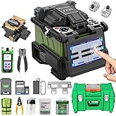 Komshine FX39 Fusion Splicer Fiber Optical 6s Fast Splicing, 6 Motors Touch Screen Core Alignment Fiber Splicer with 7800mAh Large Battery Capacity+5000 Electrodes Life+Power Meter -70~+10dB