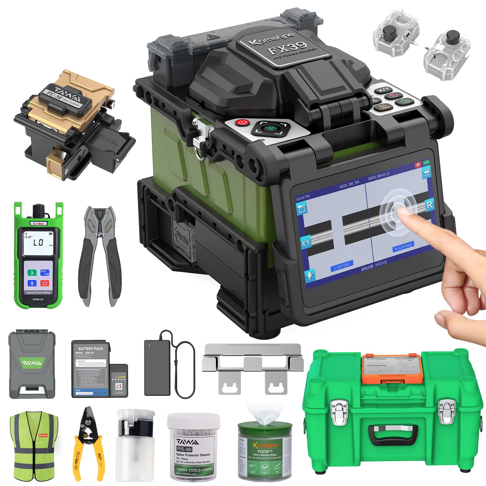 Komshine FX39 Fusion Splicer Fiber Optical 6s Fast
