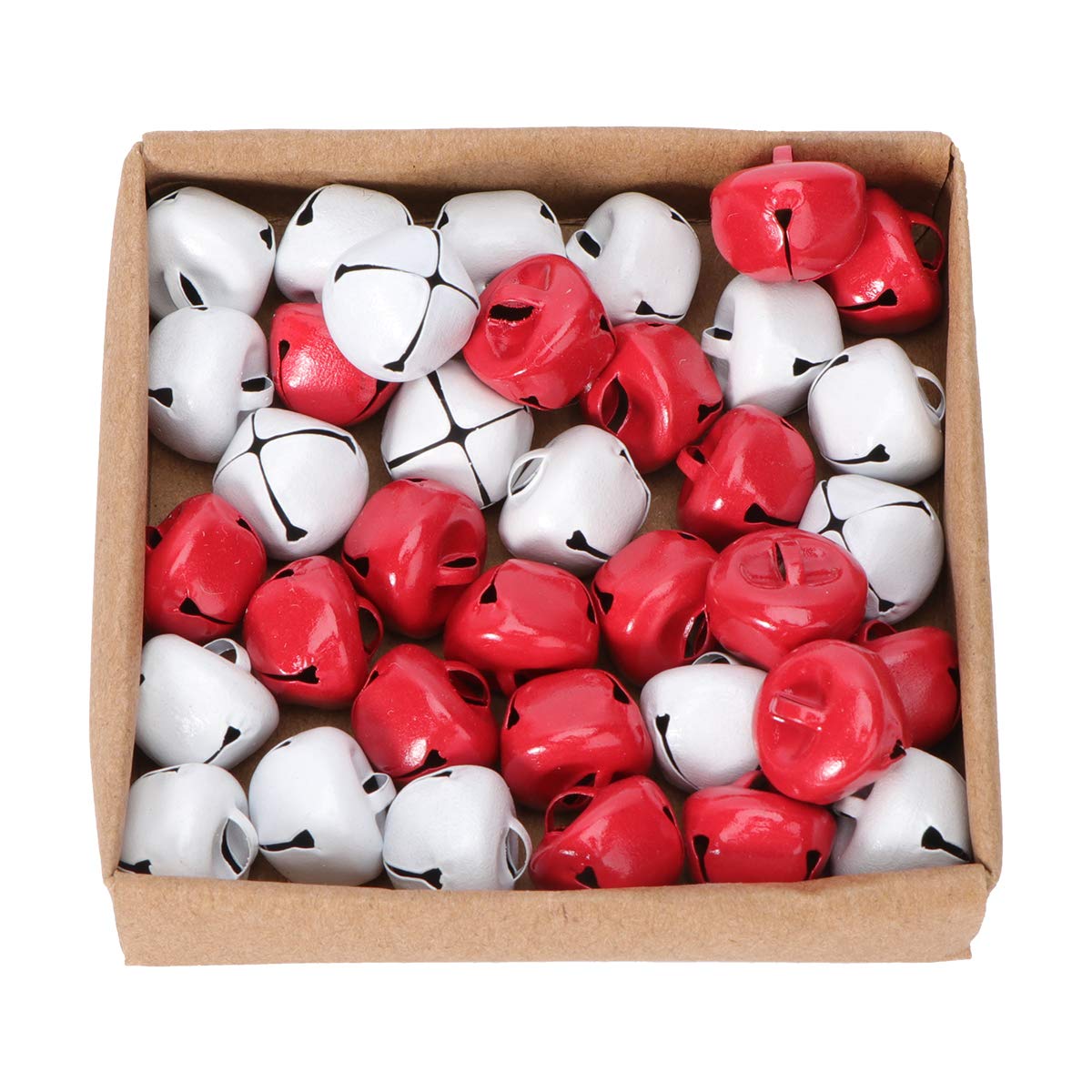 36Pcs Christmas Jingle Bell Mini Bell Set DIY Making Accessories (Red White) Christmas Decorations Ornaments