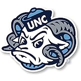 UNC Tar Heels 4 Inch Vinyl Mascot Decal Sticker Officially Licensed Collegiate Product