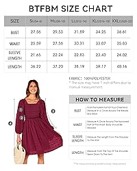 BTFBM Women Square Neck Smocked Dresses 2024 Summer