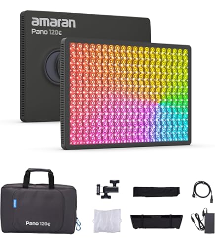 Amaran Kit Amaran Pano 60C, Painel De Luz Colorido Rgbww Compacto