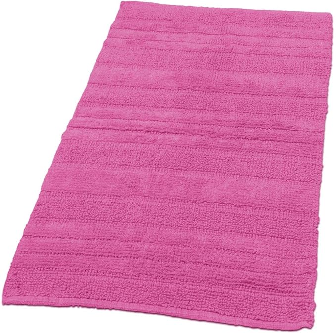 Paco Home Badematten Badezimmermatte Badteppiche Baumwolle in Uni versch. Farben u. Größen, Farbe:Pink, Grösse:50x55 cm