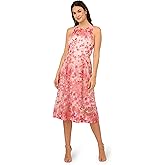 Adrianna Papell Womens Embroidered Fit and Flare