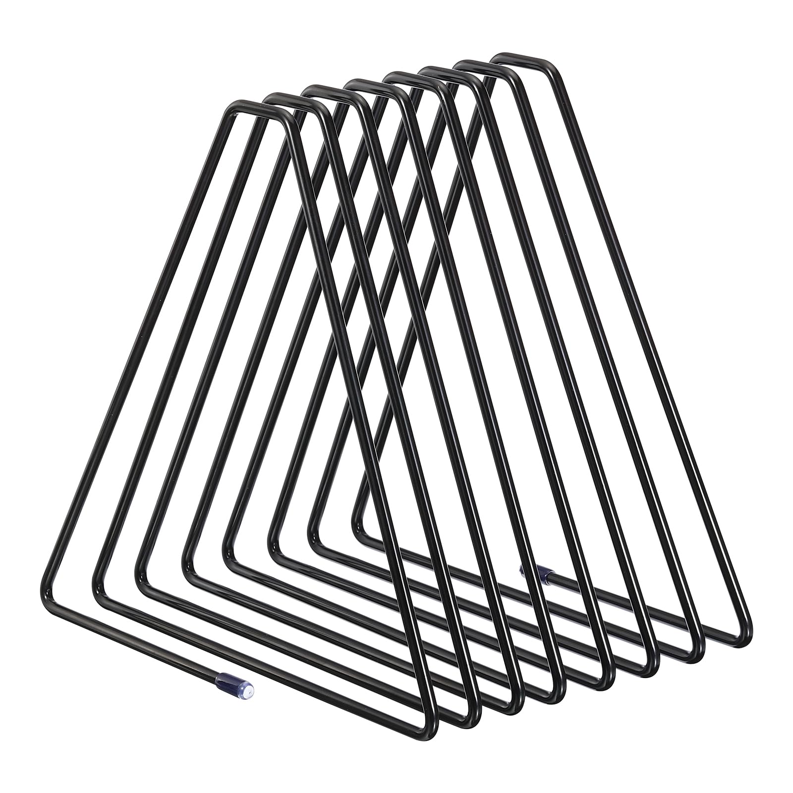 YOKIVE Desktop File Holder, Triangle Record Magazine Rack Bookshelf, Keep Storing Books, Great for Office Home Desk (Black, 7 Slot, Metal)
